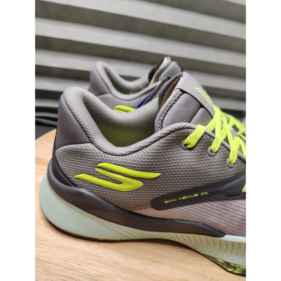 Skechers SKX Nexus Men’s Size 14 Basketball Shoes – Charcoal & Green - Picture 8 of 12